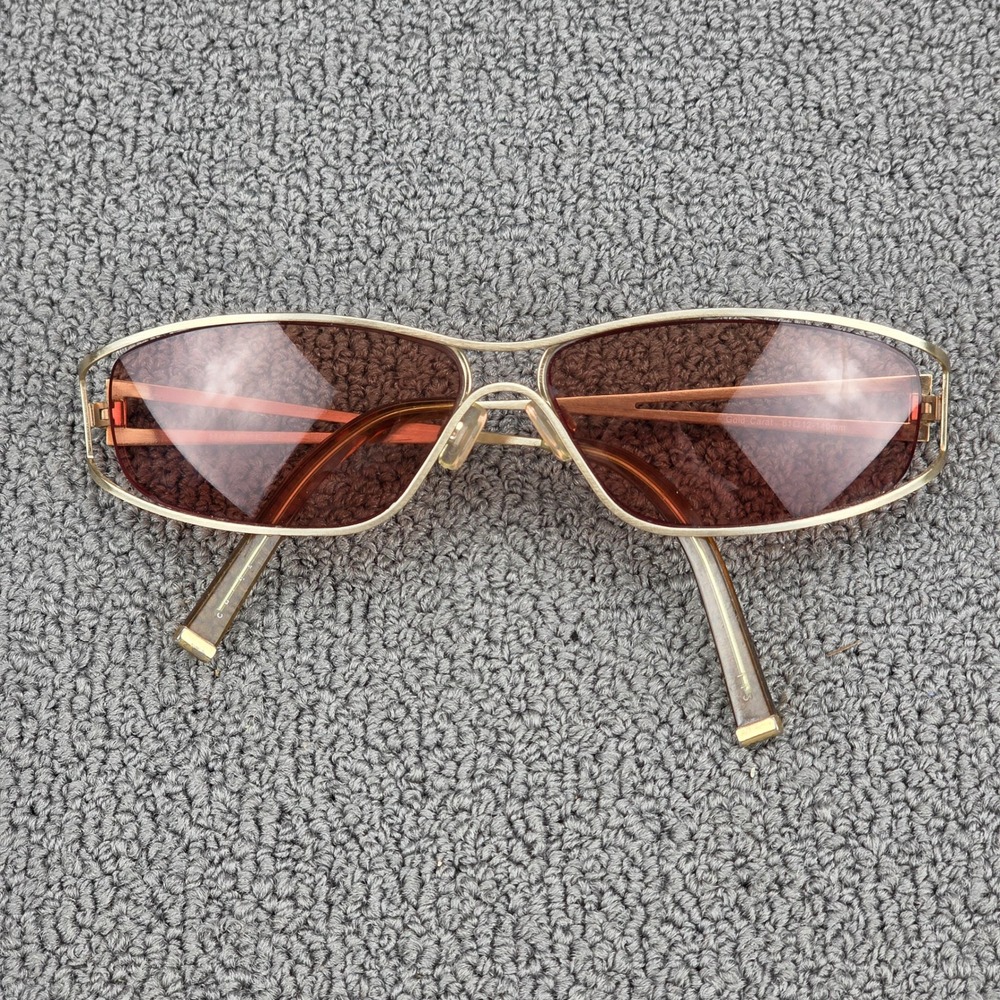 Hummer H2002 Sunglasses Women Gold Carat Y2K Rectangle Metal Frames 61-12-140